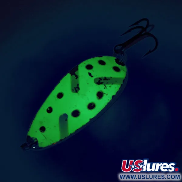 Acme Little Cleo UV (світиться в ультрафіолеті), Шартрез/червоний/нікель, 9 г, блесна коливалка (колебалка) #12494