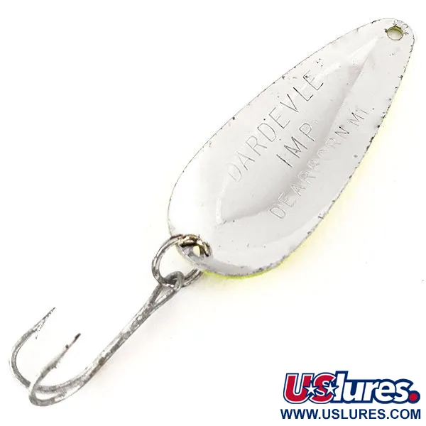 Eppinger Dardevle Imp UV (світиться в ультрафіолеті), жовтий/рожевий/нікель, 11 г, блесна коливалка (колебалка) #12513