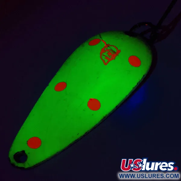 Eppinger Dardevle Imp UV (світиться в ультрафіолеті), жовтий/рожевий/нікель, 11 г, блесна коливалка (колебалка) #12513