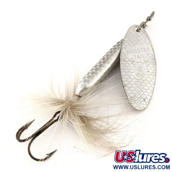 Yakima Bait Worden’s Original Rooster Tail 5, срібло, 12 г, блешня оберталка (вертушка) #12605