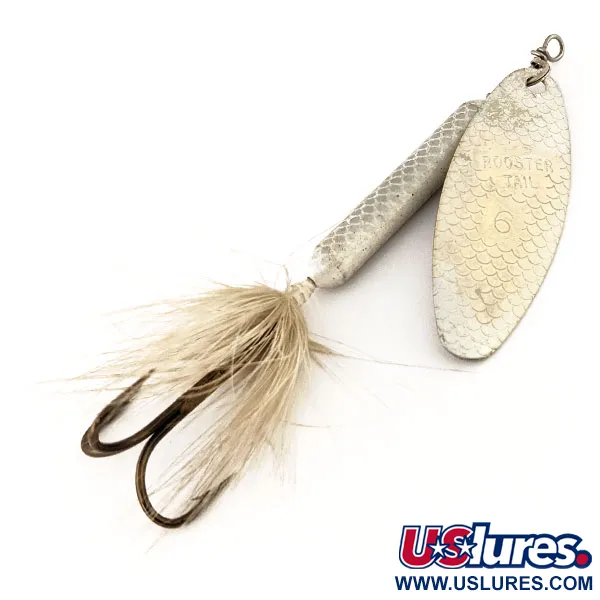 Yakima Bait Worden’s Original Rooster Tail 6, срібло/білий, 15 г, блешня оберталка (вертушка) #12613