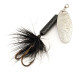 Yakima Bait Worden’s Original Rooster Tail, срібло/чорний, 7 г, блешня оберталка (вертушка) #12629