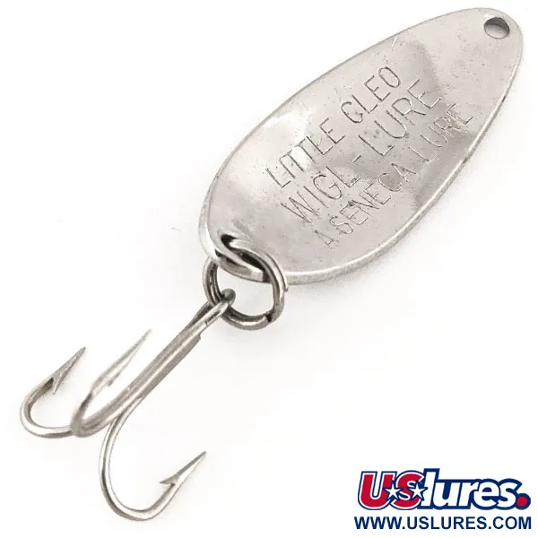 Little Cleo Seneca, нікель/зелений, 7 г, блесна коливалка (колебалка) #12645