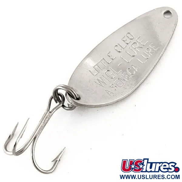 Little Cleo Seneca, нікель/зелений, 7 г, блесна коливалка (колебалка) #12647