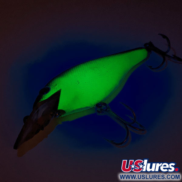  Rebel Fastrac Shallow Floater UV (світиться в ультрафіолеті), зелений/сині очі, 9 г, воблер #12658