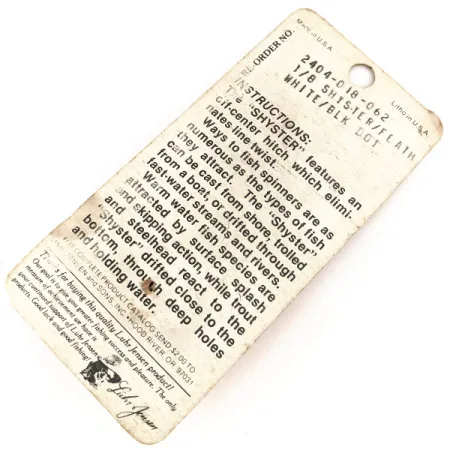 Luhr Jensen Shyster, нікель/білий, 3,5 г, блешня оберталка (вертушка) #12689