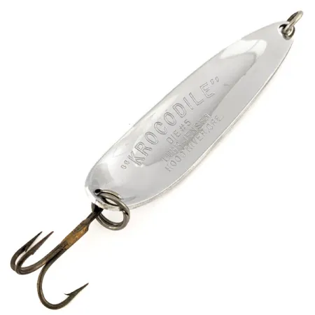 Luhr Jensen Krocodile DIE #5, нікель/зелений, 28 г, блесна коливалка (колебалка) #12693