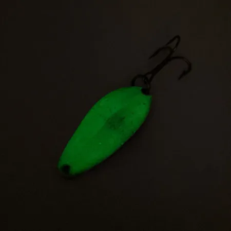 Little Cleo Seneca (світиться в темряві), білий/нікель/зелений, 7 г, блесна коливалка (колебалка) #12745