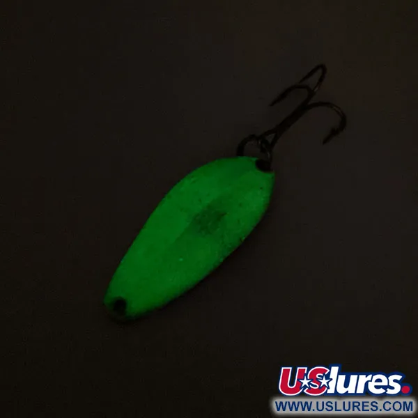 Little Cleo Seneca (світиться в темряві), білий/нікель/зелений, 7 г, блесна коливалка (колебалка) #12745