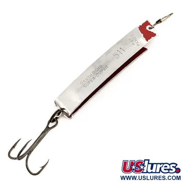 South Bend Super-Duper 511, нікель/червоний, 14 г, блесна коливалка (колебалка) #12757