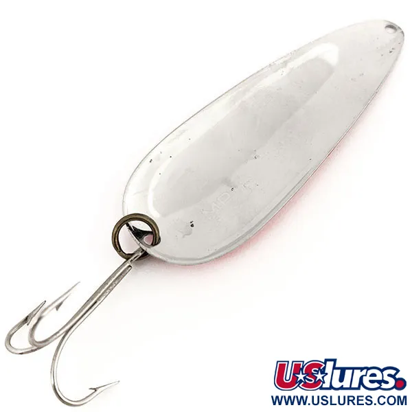 Nebco Aqua Spoon UV (світиться в ультрафіолеті), нікель/рожевий, 21 г, блесна коливалка (колебалка) #12777