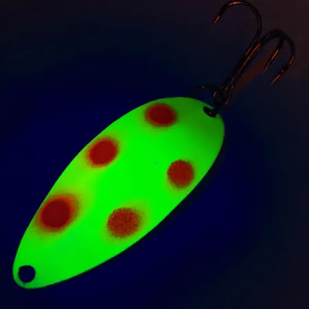 Seneca Little Cleo (Hula Girl) тролінгова UV (світиться в ультрафіолеті), жовтий/червоний/нікель, 5 г, блесна коливалка (колебалка) #12783