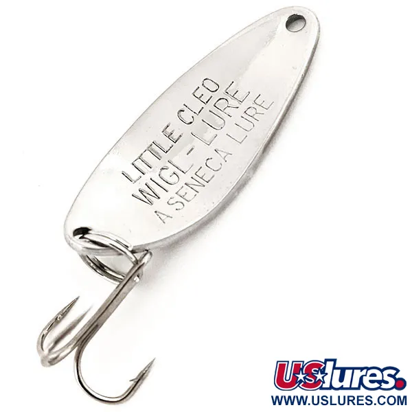  Little Cleo Seneca, нікель/зелений, 7 г, блесна коливалка (колебалка) #13397