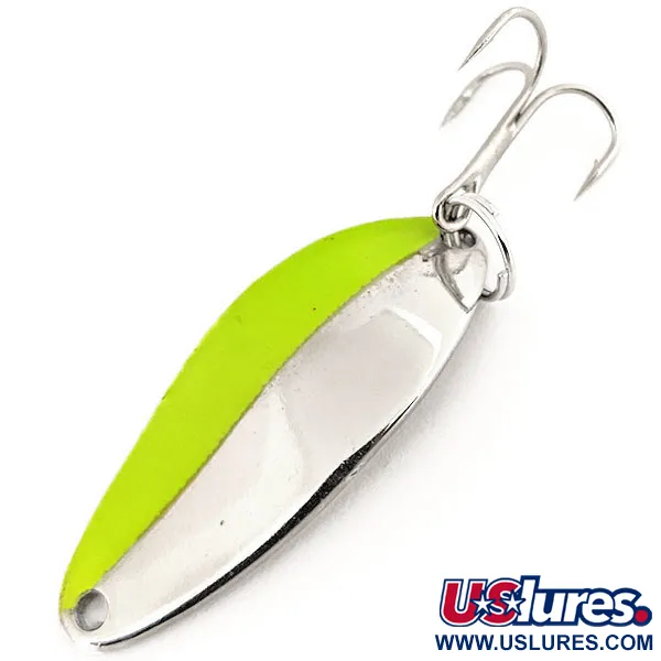  Little Cleo Seneca, нікель/зелений, 7 г, блесна коливалка (колебалка) #13397