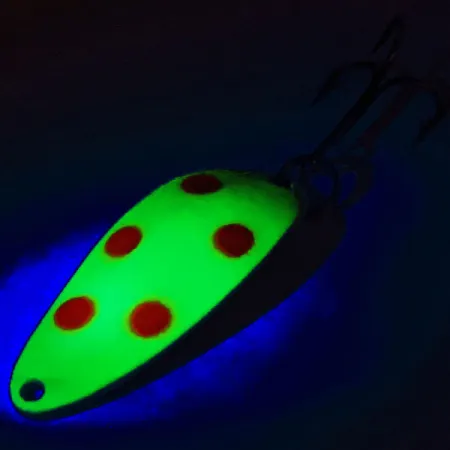 Seneca Little Cleo (Hula Girl, UV - світиться в ультрафіолеті), жовтий/червоний/нікель, 10 г, блесна коливалка (колебалка) #12785