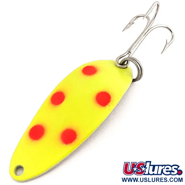 Seneca Little Cleo (Hula Girl, UV - світиться в ультрафіолеті), жовтий/червоний/нікель, 10 г, блесна коливалка (колебалка) #12785