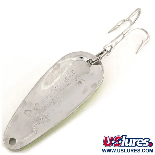 Blue Fox Tor-P-DO UV (світиться в ультрафіолеті), Шартрез/червоний/нікель, 14 г, блесна коливалка (колебалка) #12796