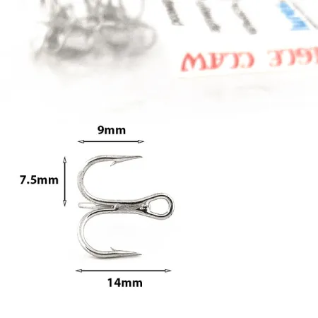 Трійник Eagle Claw #8 957, Хром, до рибалки #12805