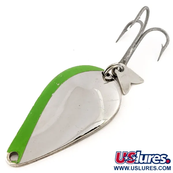 Acme K.O. Wobbler, нікель/зелений, 21 г, блесна коливалка (колебалка) #12828