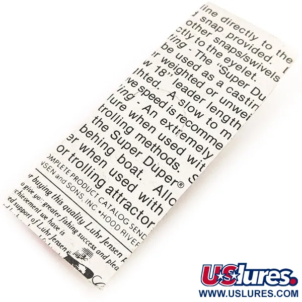 Luhr Jensen Super-Duper 503, коричневий/червоний, 4,3 г, блесна коливалка (колебалка) #12843