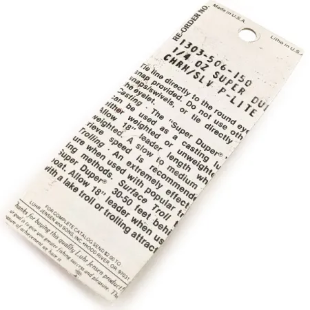 Luhr Jensen Super-Duper 506, нікель/червоний, 7 г, блесна коливалка (колебалка) #12846