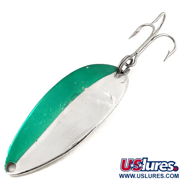 Seneca Little Cleo (Hula Girl), нікель/зелений, 18 г, блесна коливалка (колебалка) #12877