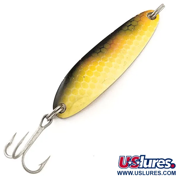 Luhr Jensen Krocodile DIE #3, жовтий/чорний/золото, 10 г, блесна коливалка (колебалка) #12880