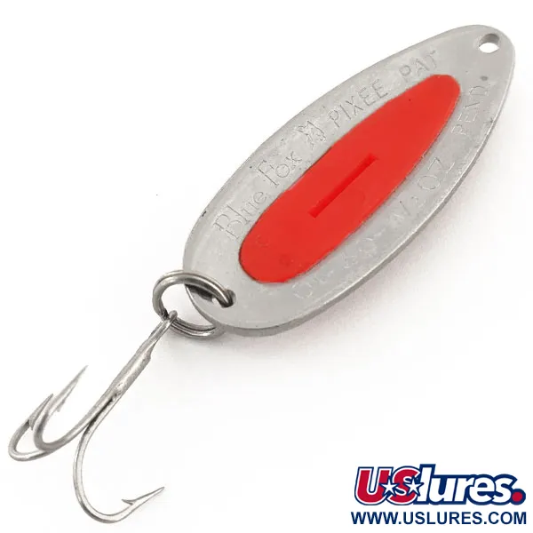 Blue Fox Pixee UV (світиться в ультрафіолеті), карбований нікель/помаранчевий, 14 г, блесна коливалка (колебалка) #12889