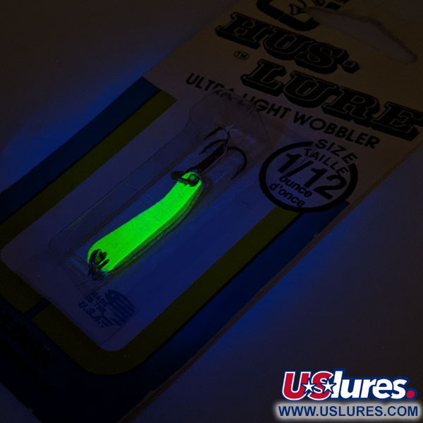 Luhr Jensen Hus-lure UV (світиться в ультрафіолеті), Шартрез, 2 г, блесна коливалка (колебалка) #12901