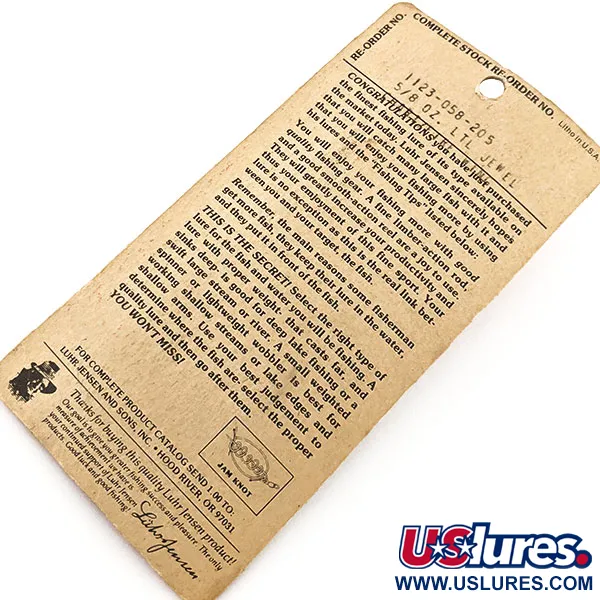 Luhr Jensen Little Jewel, жовтий/червоний, 18 г, блесна коливалка (колебалка) #12908