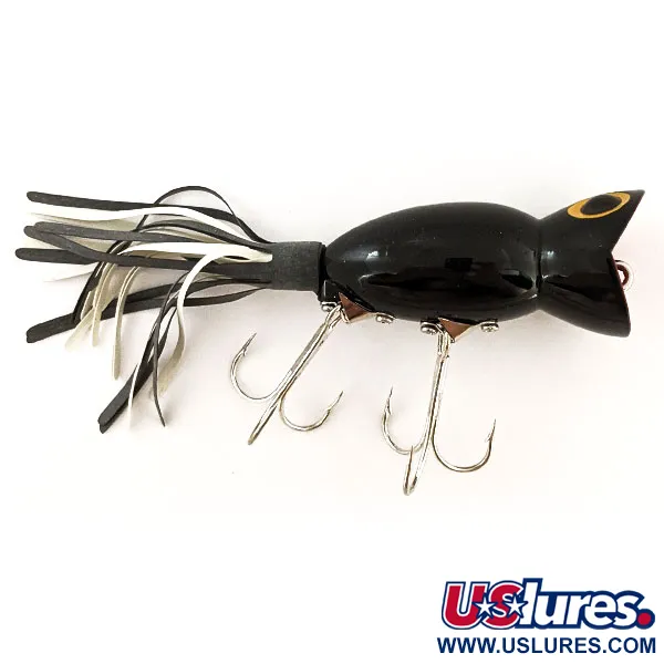  Fred Arbogast Hula Popper, Чорний/червоний, 14 г, воблер #15808