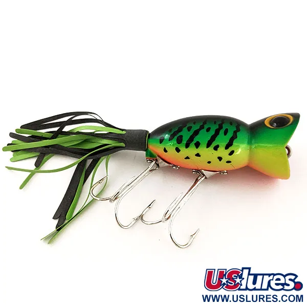 Fred Arbogast Hula Popper, Fire Tiger, 14 г, воблер #12918