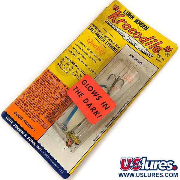 Luhr Jensen Krocodile DIE #3 (світиться в темряві), , 10 г, блесна коливалка (колебалка) #12963