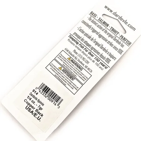 Eppinger Dardevle Spinnie, зворотний бік мідь, Frog/мідь, 9 г, блесна коливалка (колебалка) #13009