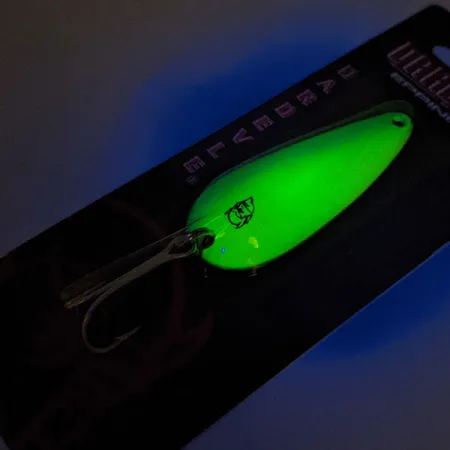 Eppinger Dardevle Imp UV (світиться в ультрафіолеті), Electric Lime, 11 г, блесна коливалка (колебалка) #23009