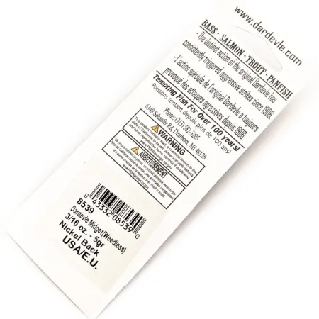 Eppinger Незачіпляйка Dardevle Midget UV (світиться в ультрафіолеті), Mackerel, 6 г, блесна коливалка (колебалка) #17372