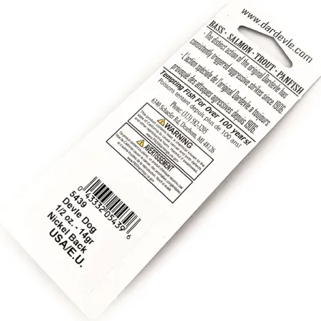 Eppinger ​Dardevle Devle-Dog UV (світиться в ультрафіолеті), Mackerel (N)/нікель, 14 г, блесна коливалка (колебалка) #17447