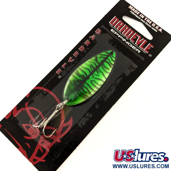Eppinger ​Dardevle Devle-Dog UV (світиться в ультрафіолеті), Mackerel (N)/нікель, 14 г, блесна коливалка (колебалка) #17447