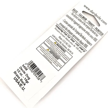 Eppinger ​Dardevle Devle-Dog UV (світиться в ультрафіолеті), Fire Tiger, 14 г, блесна коливалка (колебалка) #17446