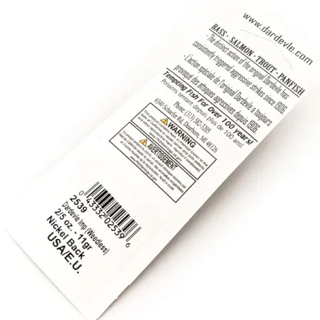 Eppinger Незачіпляйка Dardevle Imp UV (світиться в ультрафіолеті), 39 Mackerel (N)/нікель, 11 г, блесна коливалка (колебалка) #16688