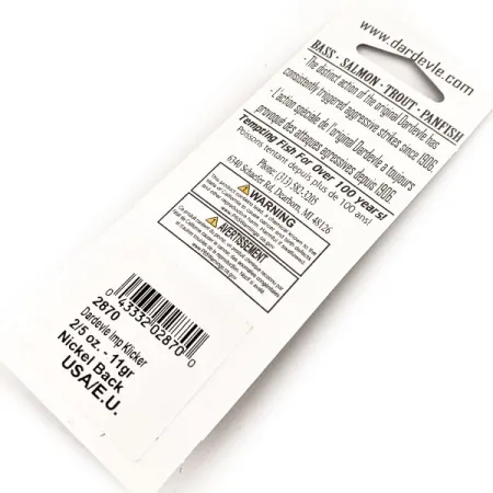 Eppinger Dardevle Imp Klicker UV (світиться в ультрафіолеті), 70 Electric Lime (N)/нікель, 11, блесна коливалка (колебалка) #24295