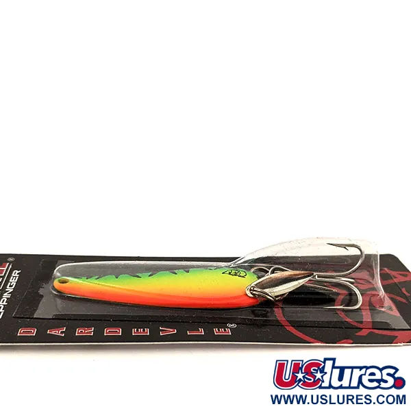 Eppinger Dardevle Imp Klicker UV (світиться в ультрафіолеті), Fire Tiger/латунь, 11 г, блесна коливалка (колебалка) #16693