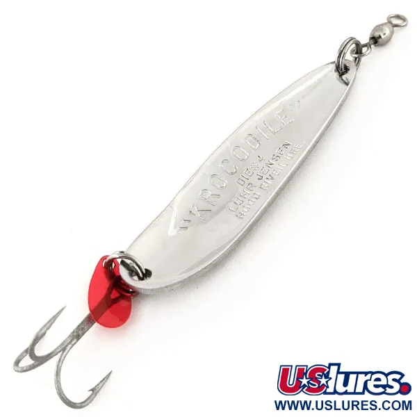 Luhr Jensen Krocodile #4, нікель, 19 г, блесна коливалка (колебалка) #13115