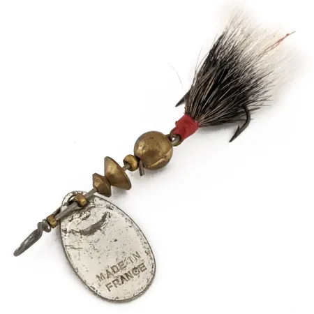 Mepps Aglia 0 Dressed (з хвосту білки) - модель 1970-х, срібло, 2,5 г, блешня оберталка (вертушка) #13124