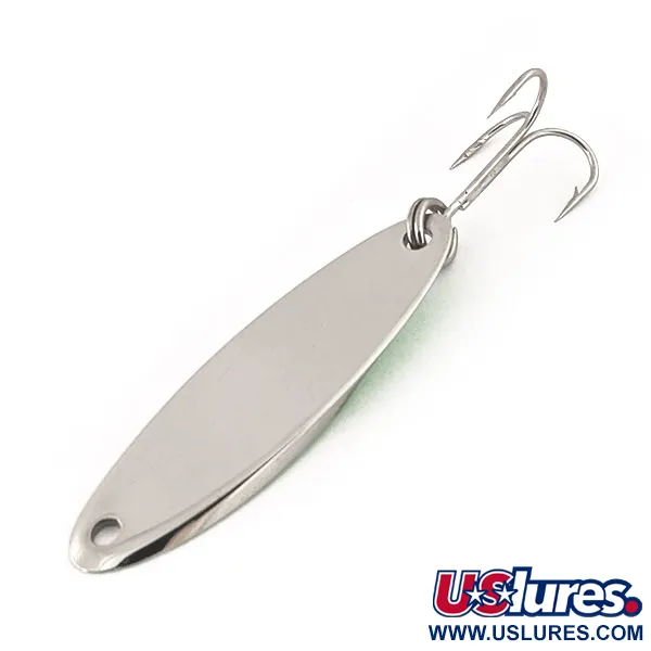 Acme Kastmaster UV (світиться в ультрафіолеті), нікель/зелений, 14 г, блесна коливалка (колебалка) #13163