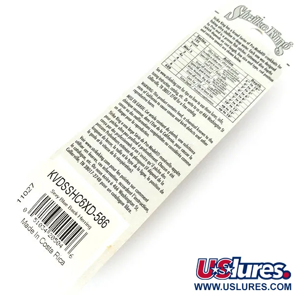 Strike King Model 6XD, Sexy Blue Back Herring, 28 г, воблер #13187