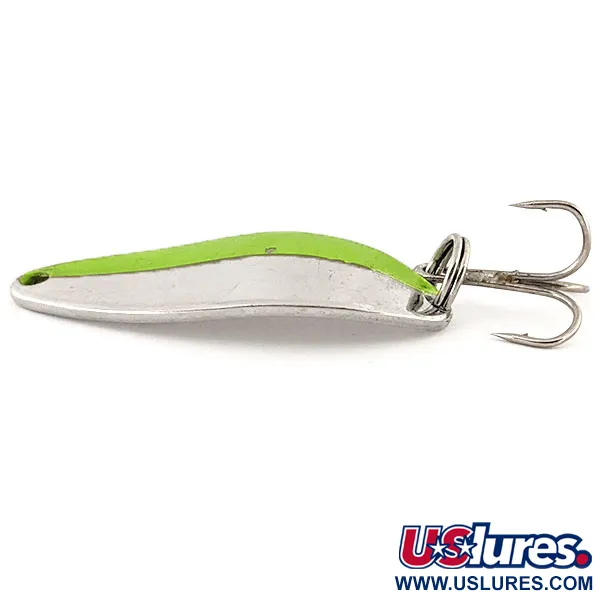  Little Cleo Seneca UV (світиться в ультрафіолеті), нікель/зелений, 7 г, блесна коливалка (колебалка) #13220