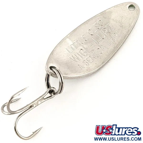  Little Cleo Seneca UV (світиться в ультрафіолеті), нікель/зелений, 7 г, блесна коливалка (колебалка) #13220