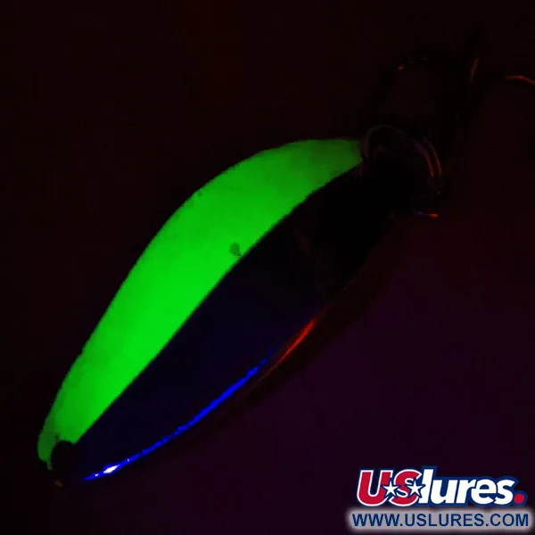  Little Cleo Seneca UV (світиться в ультрафіолеті), нікель/зелений, 7 г, блесна коливалка (колебалка) #13220