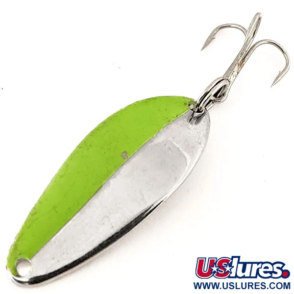  Little Cleo Seneca UV (світиться в ультрафіолеті), нікель/зелений, 7 г, блесна коливалка (колебалка) #13220